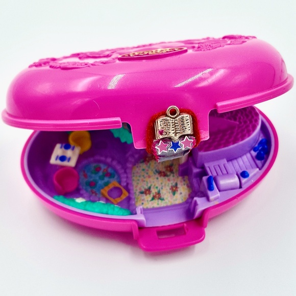 1995 Polly Pocket Palomino Pony Play Set with Doll Pendant Beaded Necklace - Picture 7 of 7
